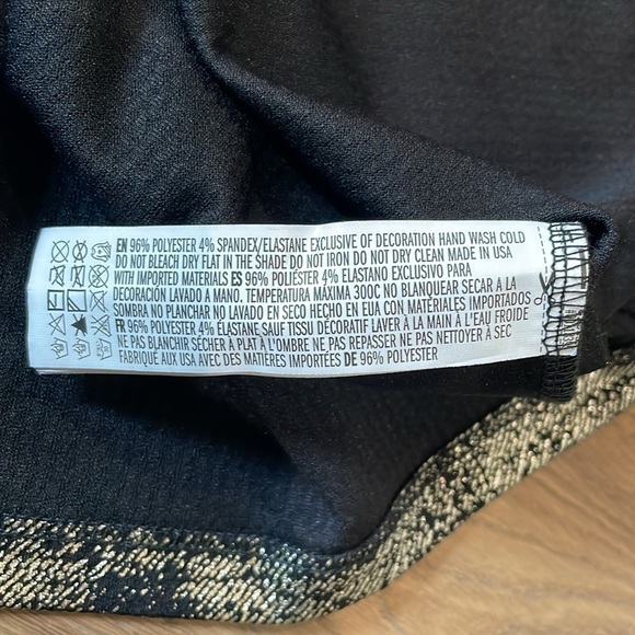 Forever 21 Plus Size 2X Black Gold Metallic Foil Dress NWT - Picture 10 of 11